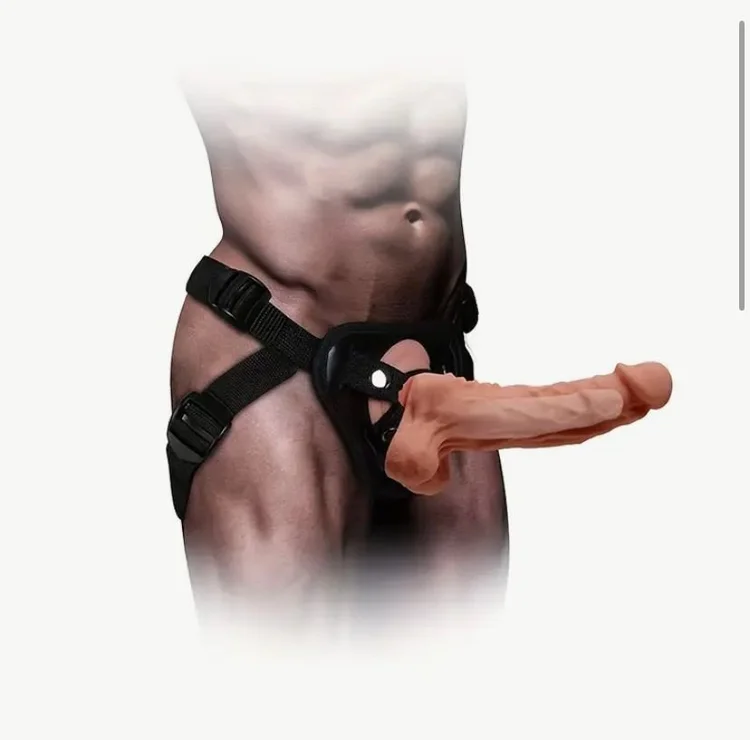 Strap-On Harness with Realistic Dildo — discreet intimate wellness product in Guyana