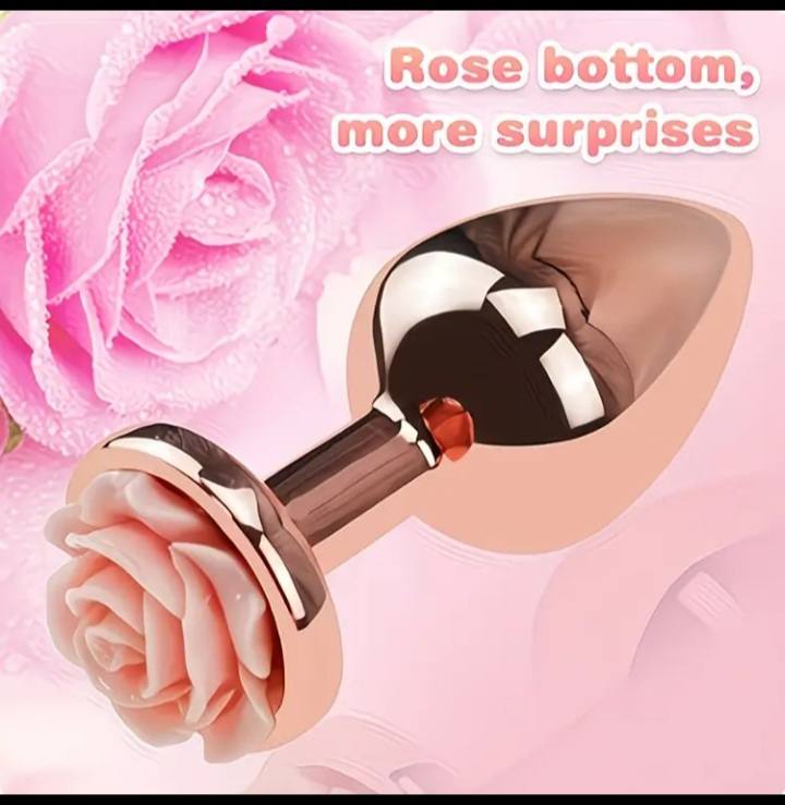 Rose Stainless Steel Butt Plug — discreet intimate wellness product in Guyana